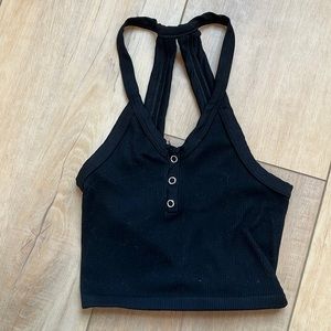 Free people movement black Henley top